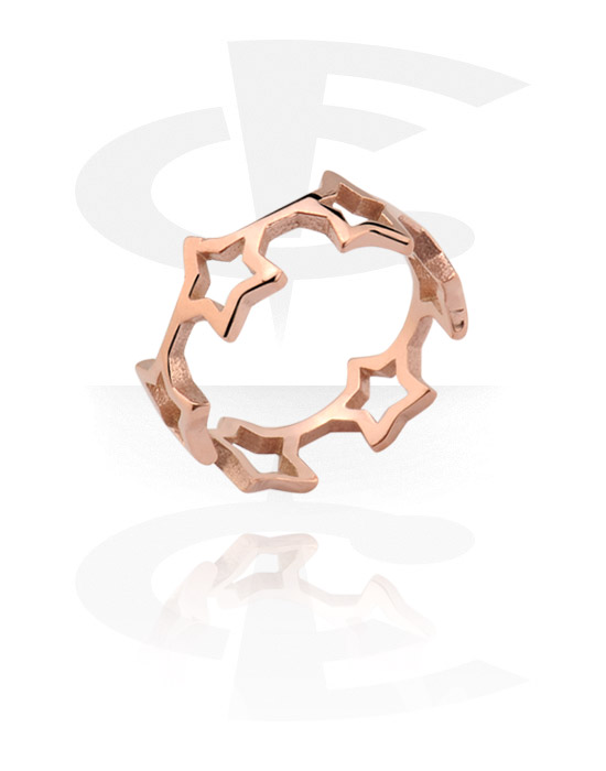 Pierścionki i obrączki, Midi Ring, Rose Gold Plated Steel