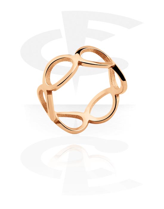 Gyűrűk, Közepes gyűrű, Rózsa-aranyozott sebészeti acél, 316L