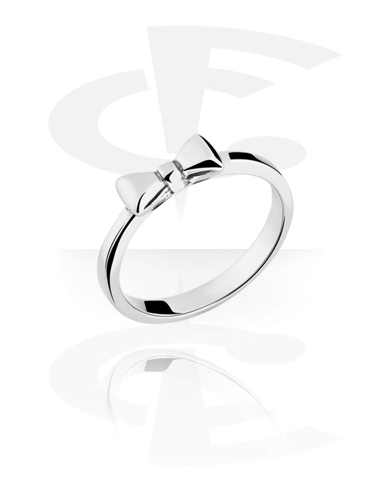 Gyűrűk, Közepes gyűrű val vel Bow Design, Sebészeti acél, 316L