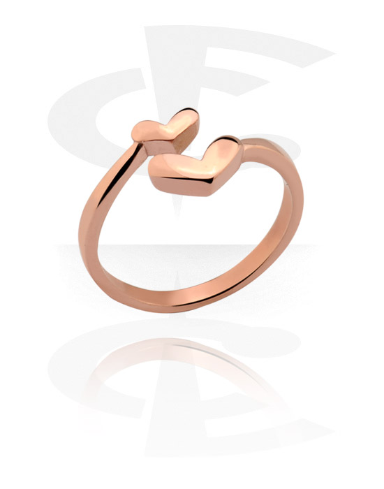 Rings, Midi Ring, Rose Gold Plated Steel