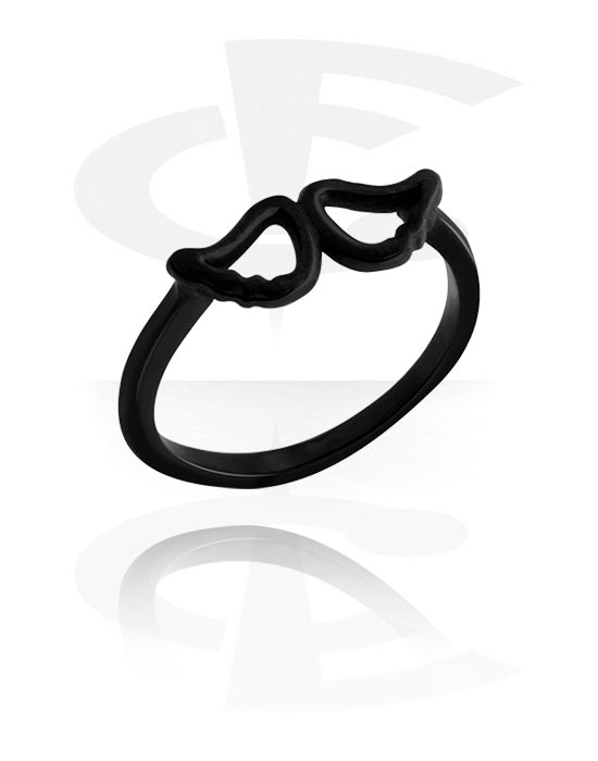 Gyűrűk, Közepes gyűrű, Fekete sebészeti acél, 316L
