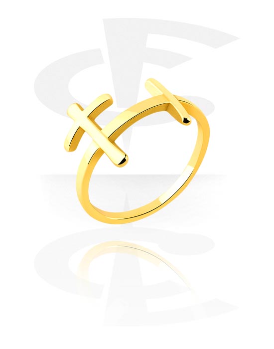 Anéis, Anel Midi, Aço cirúrgico 316L banhado a ouro