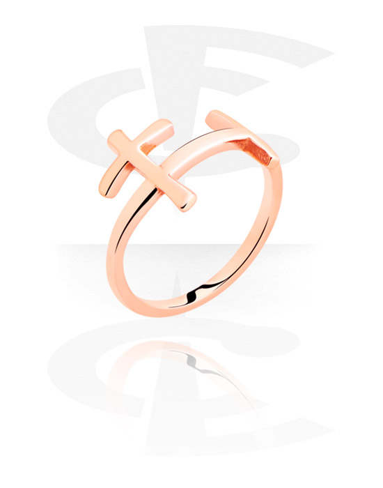 Fingerringe, Ring, Rosé-Vergoldeter Chirurgenstahl 316L