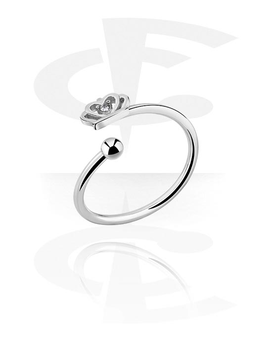 Rings, Midi Ring with crown design, Surgical Steel 316L