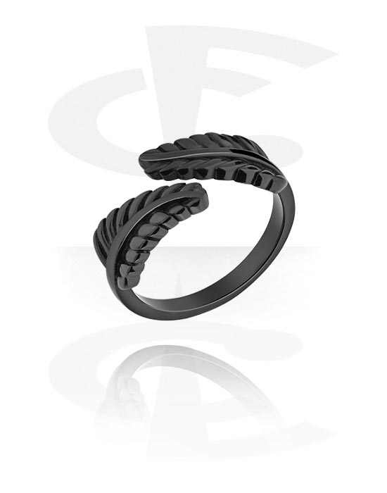 Rings, Midi Ring, Black Surgical Steel 316L