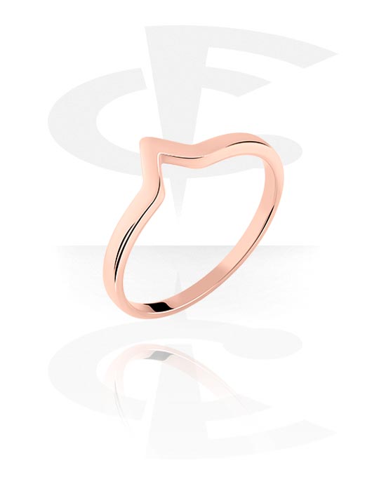 Ringen, Midi-ring, Met roségoud verguld chirurgisch staal