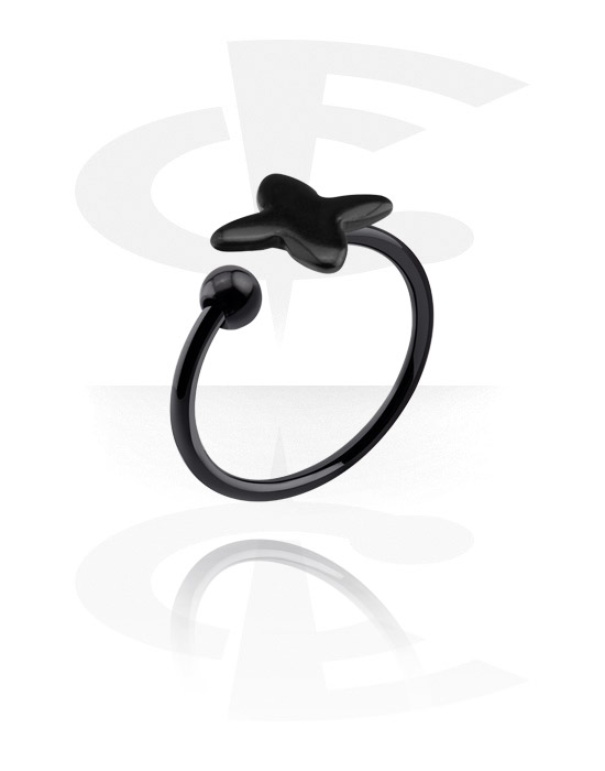Fingerringe, Ring mit Stern-Design, Chirurgenstahl 316L