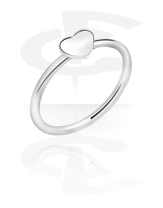 Rings, Midi Ring with heart design, Surgical Steel 316L
