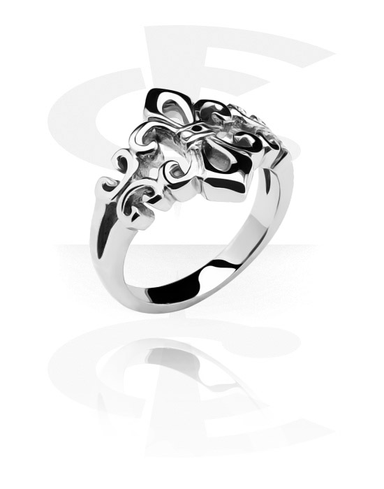 Gyűrűk, Gyűrű val vel Fleur-de-lis design, Sebészeti acél, 316L