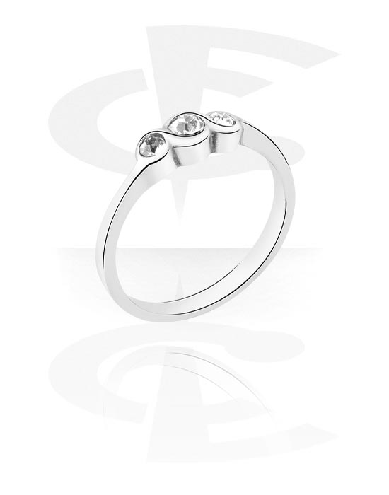 Gyűrűk, Gyűrű val vel Kristálykövek, Sebészeti acél, 316L