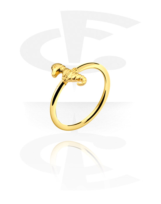 Prsteny, Ring, Gold Plated Surgical Steel 316L