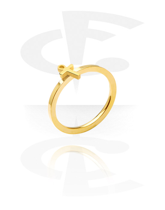 Sormukset, Ring, Gold Plated Surgical Steel 316L