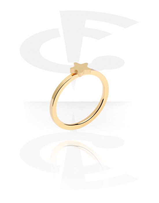 Sormukset, Ring, Gold Plated Surgical Steel 316L