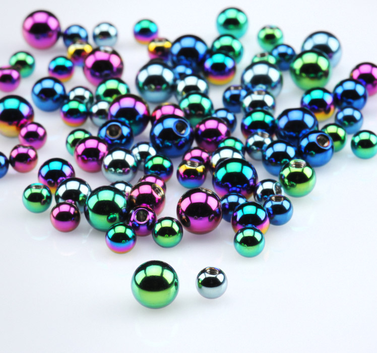 Super sale bundles, Anodised Balls for 1.6mm Pins, Chirurgisch staal 316L