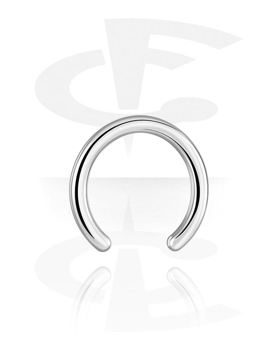 Boules, barres & plus, Ball closure ring (acier chirurgical, argent, finition brillante), Acier chirurgical 316L