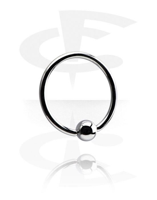 Piercingringen, Ball closure ring (chirurgisch staal, zilver, glanzende afwerking), Chirurgisch staal 316L