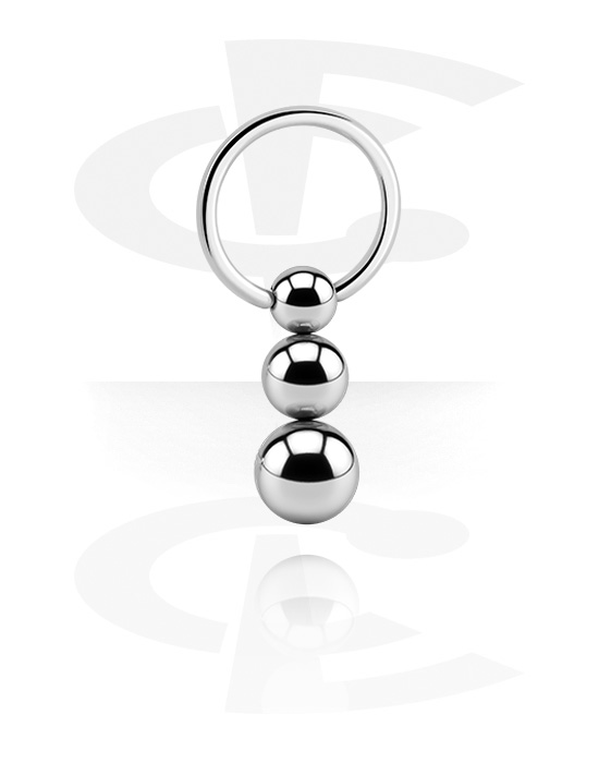 Ball closure ring (surgical steel, silver, shiny finish) (Surgical