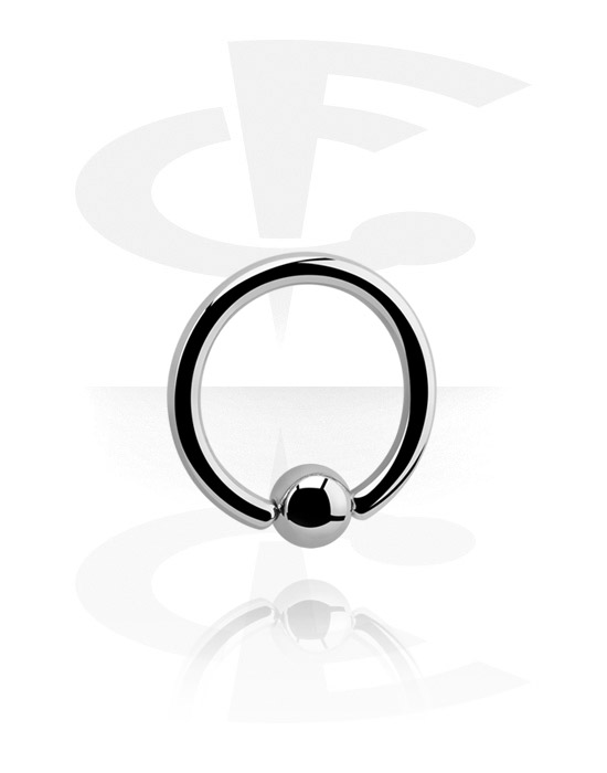 Piercing ad anello, Ball closure ring (acciaio chirurgico, argento, finitura lucida), Acciaio chirurgico 316L