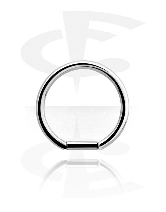 Piercingringar, Bar closure ring (surgical steel, silver, shiny finish), Kirurgiskt stål 316L
