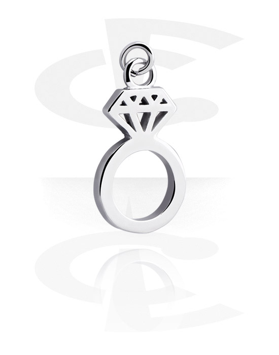 Kuličky, kolíčky a další, Přívěsek (pokovená mosaz) s designem diamant, Pokovená mosaz