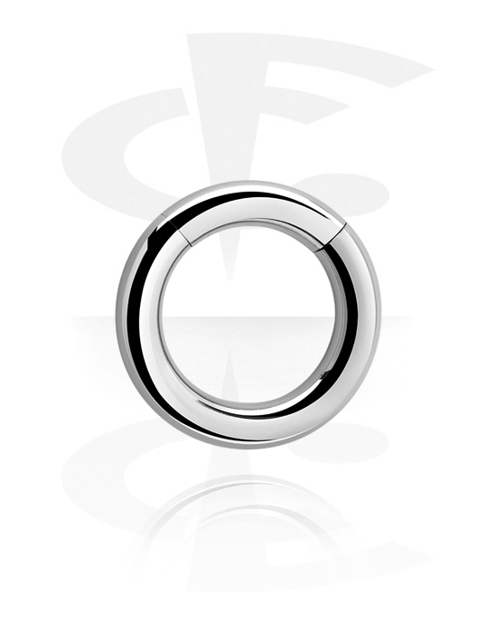 Alke za piercing, Segmentni prsten (kirurški čelik, srebrna, sjajna završna obrada), Kirurški čelik 316L