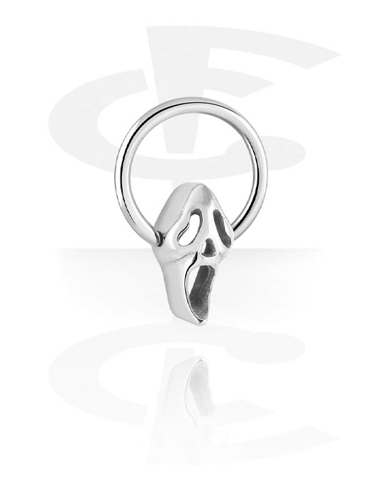 Anéis piercing, Ball closure ring (aço cirúrgico, prata, acabamento brilhante), Aço cirúrgico 316L