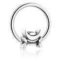 Piercingringer, Kulering (kirurgisk stål, sølv, skinnende finish), Kirurgisk stål 316L