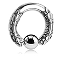 Anéis piercing, Ball closure ring (aço cirúrgico, prata, acabamento brilhante), Aço cirúrgico 316L