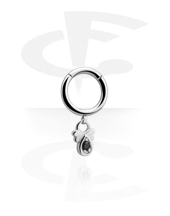 Nose Jewelry & Septums, Septum Clicker with Hinge, Surgical Steel 316L