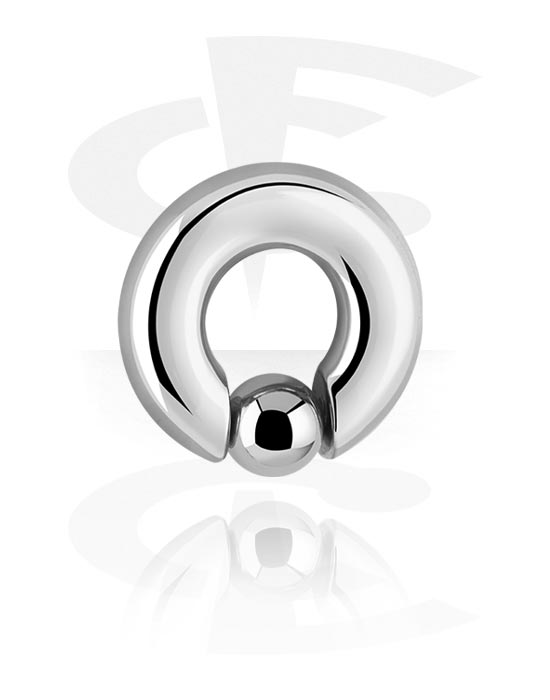 Ball closure ring (surgical steel, silver, shiny finish) (Surgical