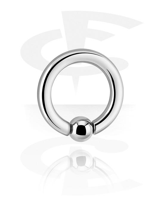 Anéis piercing, Ball closure ring (aço cirúrgico, prata, acabamento brilhante), Aço cirúrgico 316L