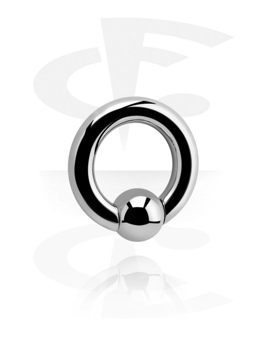 Piercingringar, Ball closure ring (surgical steel, silver, shiny finish), Kirurgiskt stål 316L