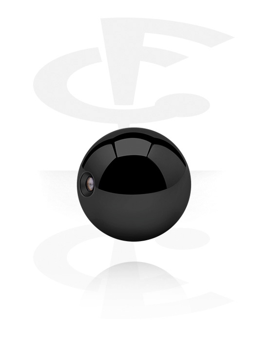 Kulor, stavar & mer, Ball for ball closure rings (surgical steel, black, shiny finish), Kirurgiskt stål 316L