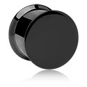 Tunely & plugy, Plug s rozšírenými koncami (chirurgická oceľ, čierna, lesklý povrch) s tajnou priehradkou, Čierna chirurgická oceľ 316L