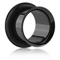 Tunneler & plugger, Single flared tunnel (surgical steel, black) med O-ring, Kirurgisk stål 316L