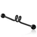 Barbells, Industrial Spring Barbell with acrylic balls, Surgical Steel 316L ,  Acrylic
