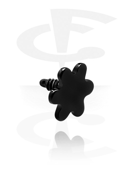 Palline, barrette e altro, Black Steel Flower, Chirurgico acciaio 316L