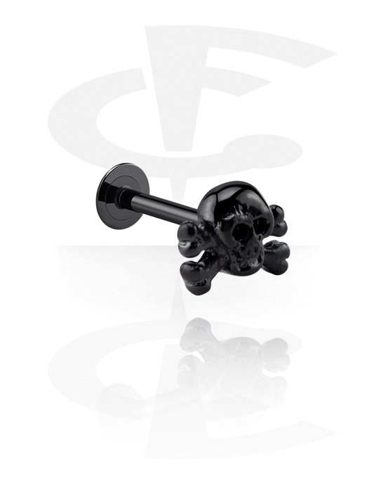 Labrety, Labret (surgical steel, black, shiny finish)