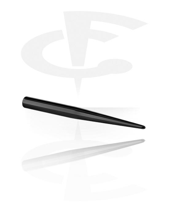 Bolas, barras & más, Accesorio para barras con rosca de 1.6 mm (acero quirúrgico, negro, acabado brillante), Acero quirúrgico 316L