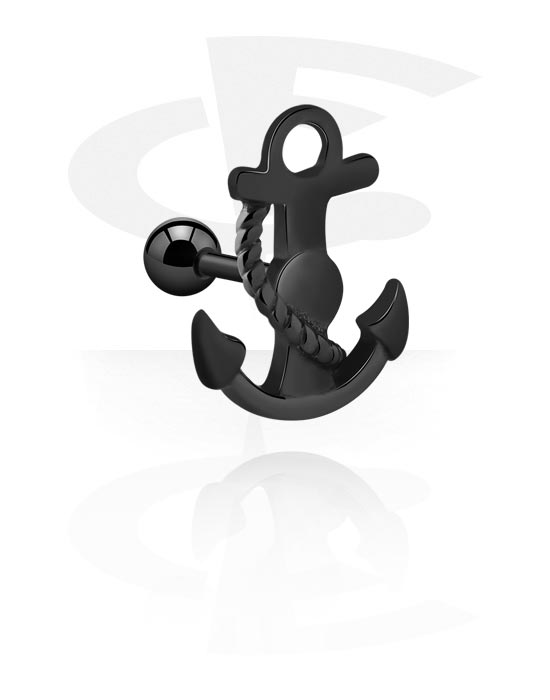 Helix & Tragus, Tragus Piercing with anchor design, Surgical Steel 316L