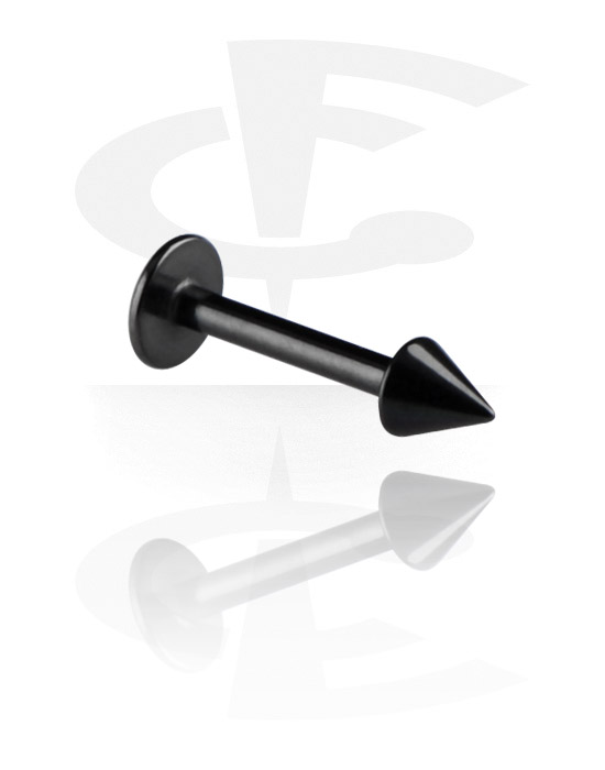 Labrety, Black Micro Labret with Cone, Surgical Steel 316L