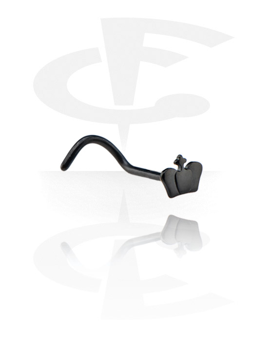 Nesestaver og -ringer, Black Nose Stud, Surgical Steel 316L