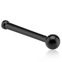 Piercings nez & Septums, Piercing nez droit (acier chirurgical, noir, finition brillante), Acier chirurgical 316L