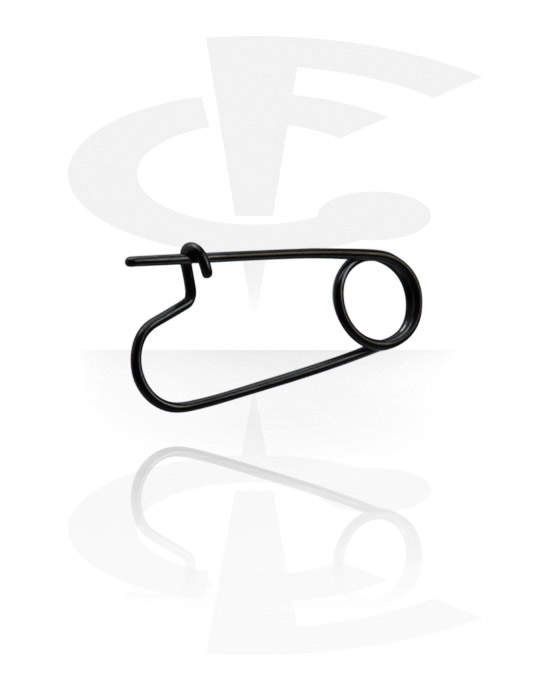Rozpychacze, Black Safety Pin, Surgical Steel 316L