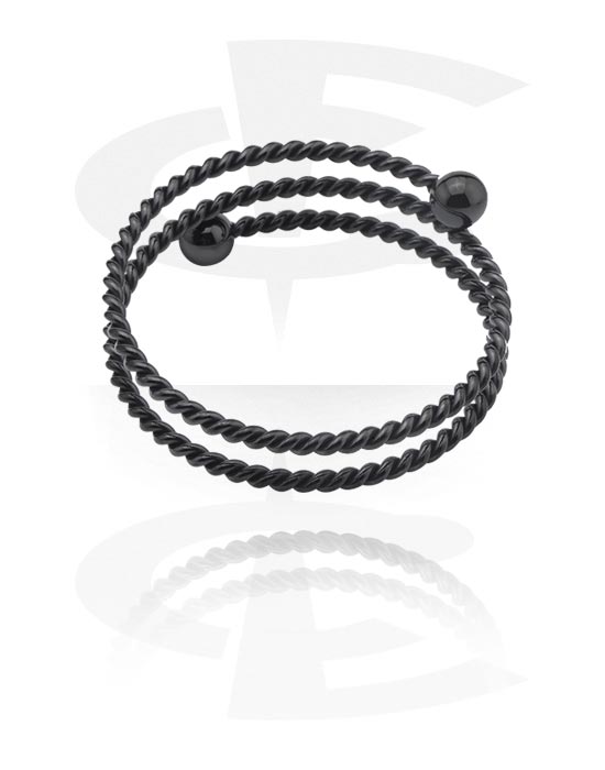 Bracelets, Black Fashion Bangle, Surgical Steel 316L