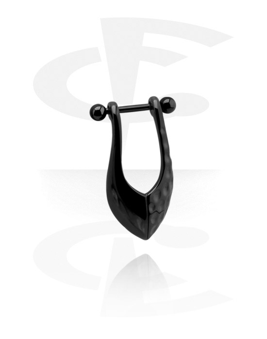 Helix & Tragus, Svart Ear Shield, Kirurgiskt stål 316L