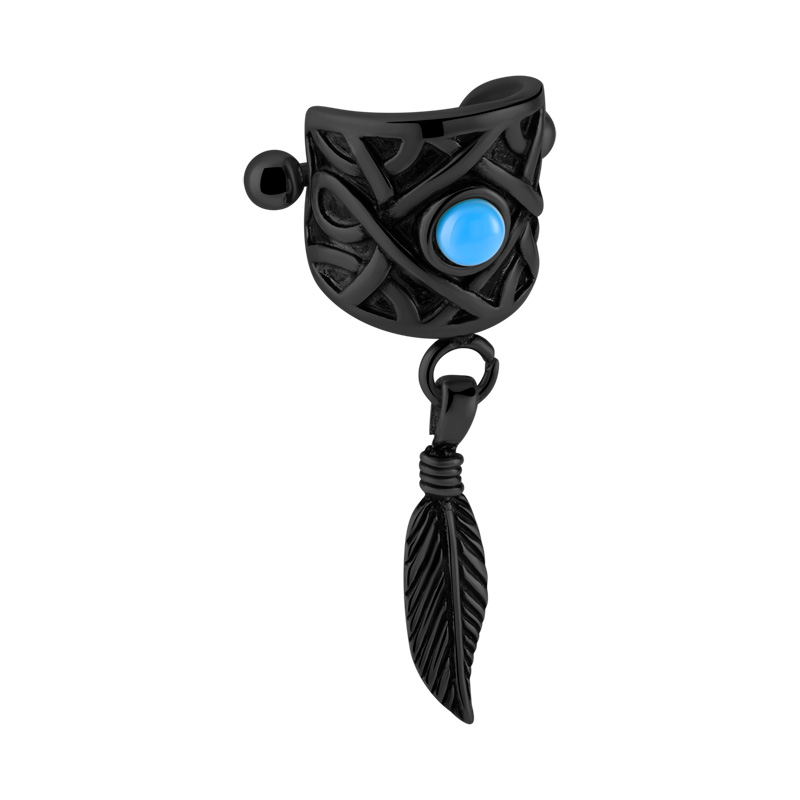 Piercing hélix avec pendentif plume Acier chirurgical 316L Helix & Tragus