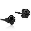 Boucles d'oreilles, Boucles d'oreilles avec motif tête de mort, Acier chirurgical 316L