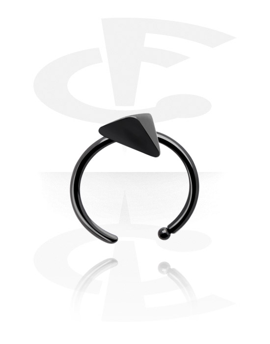 Nesestaver og -ringer, Black Nose Ring, Surgical Steel 316L