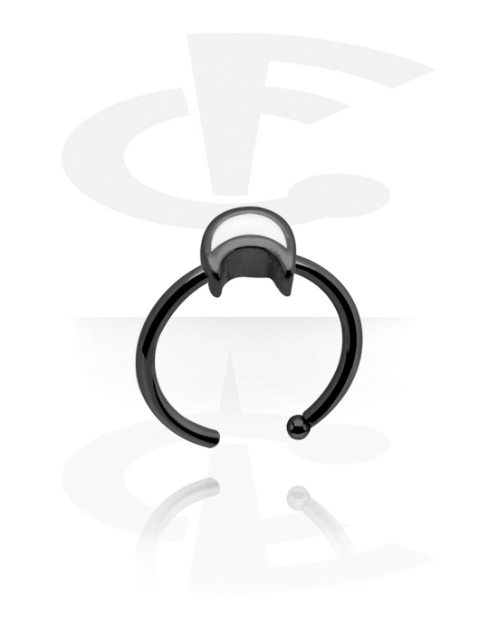 Nosovky a krúžky do nosa, Black Nose Ring, Surgical Steel 316L